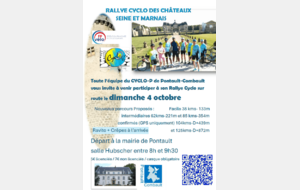 Rallye Cyclo des châteaux Seine et Marnais Pontault Combault