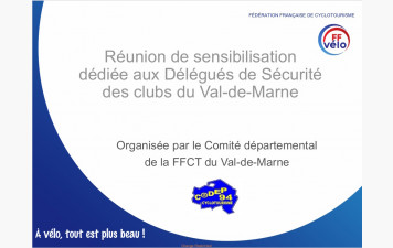 Réunion délégués sécurité clubs 94